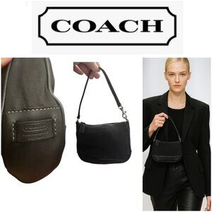 Vintage Coach black mini hand bag - rare circa late 1990's As Pictures